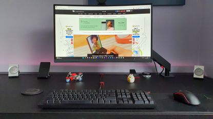 Secretlab MAGNUS Pro XL gaming desk in use to show T3.com