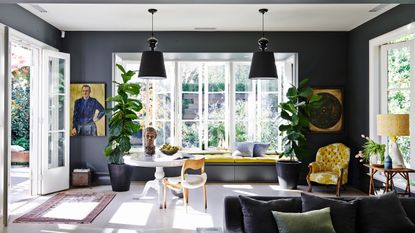 charcoal grey living room