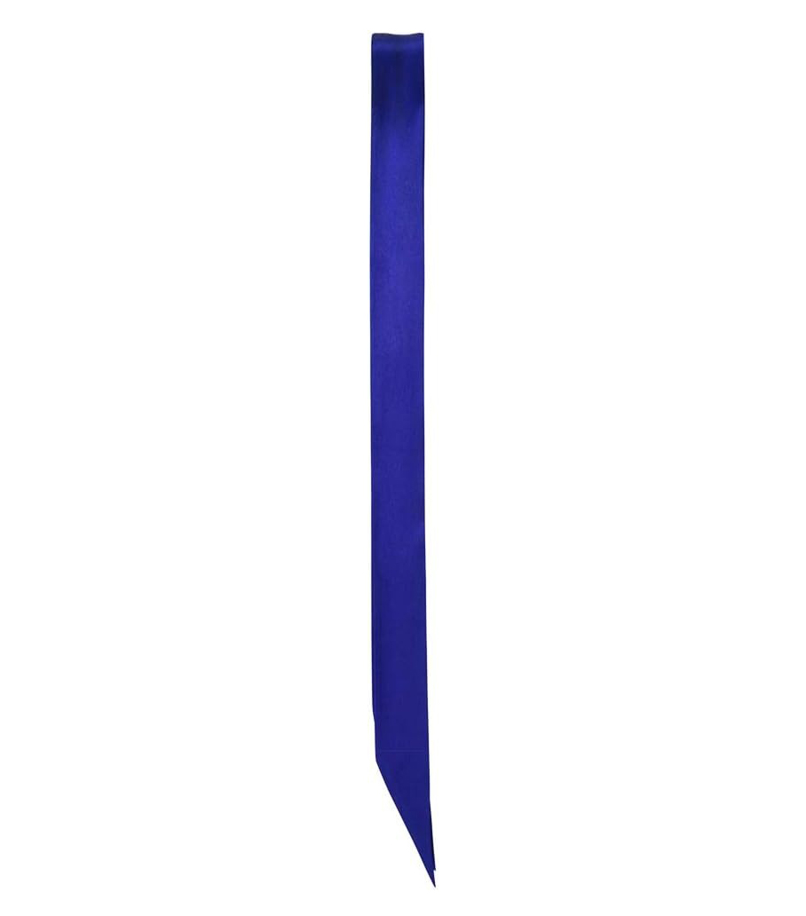SilRiver, 100% Mulberry Silk Satin Skinny Scarf in Royal Blue
