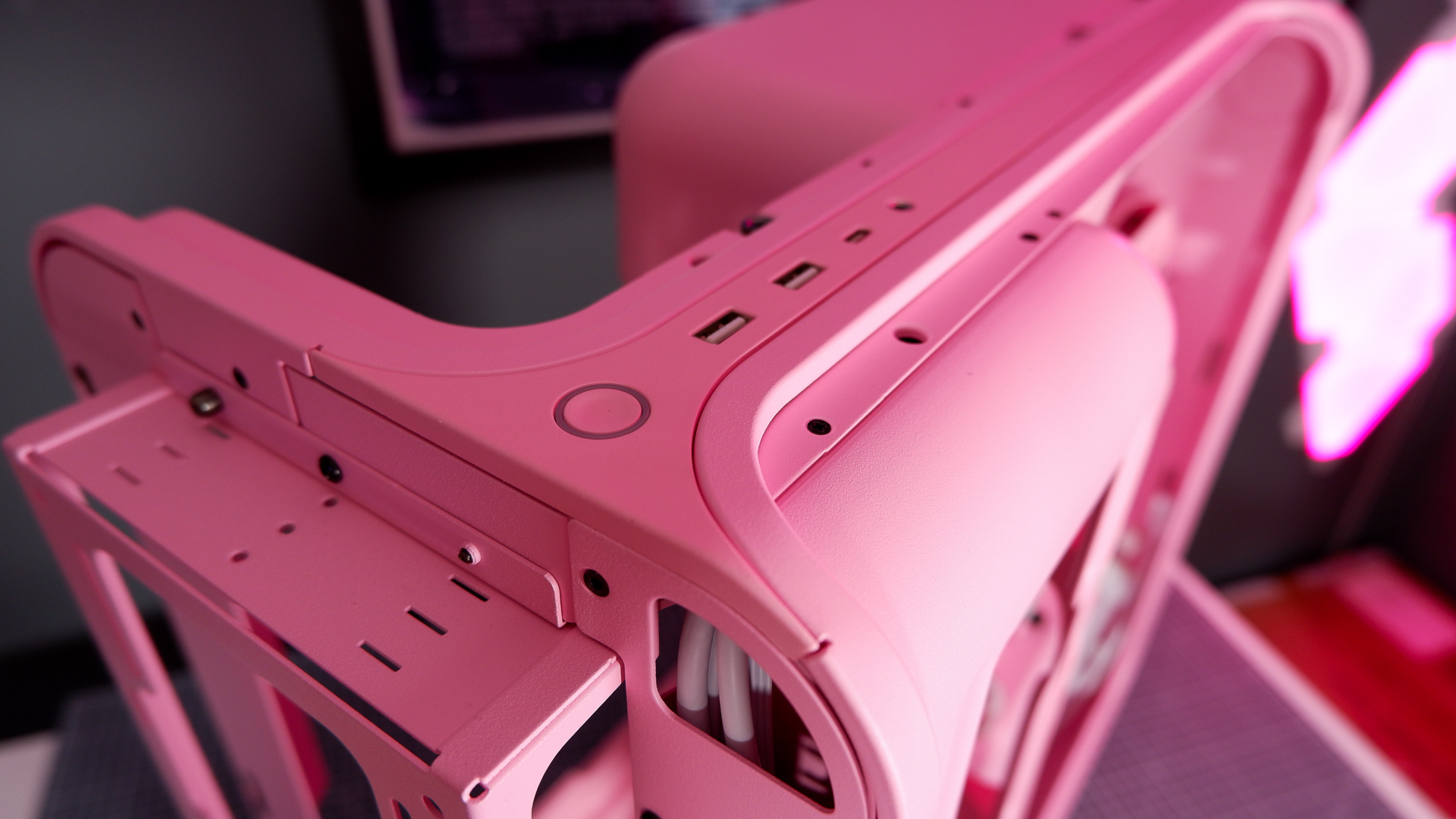 The Hyte X50 PC case on a desk ready to be built into for testing and review.