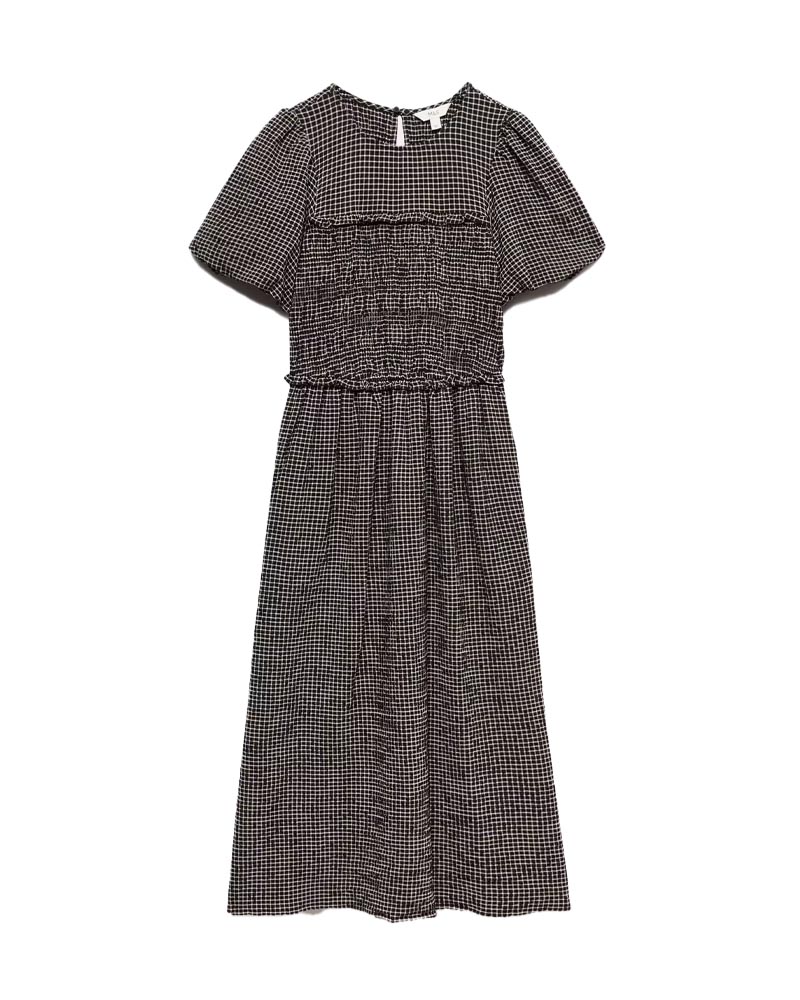M&amp;amp;S gingham dress, black and white check
