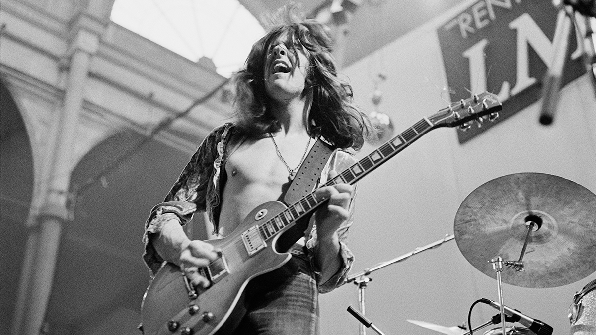 Gary Moore performs at Alexandra Palace in London, during the London Music Festival (LMF 73), 5th August 1973