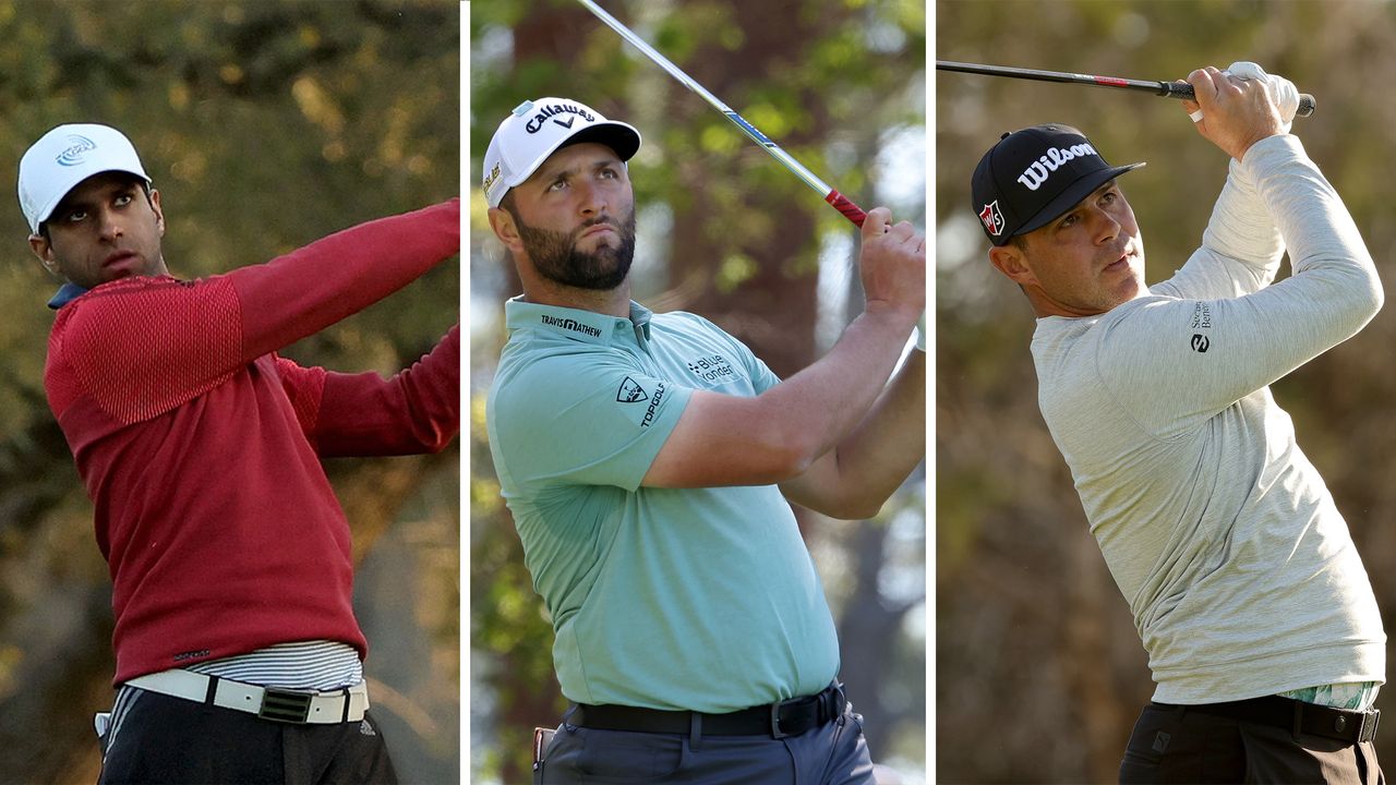 Three golfers pictured