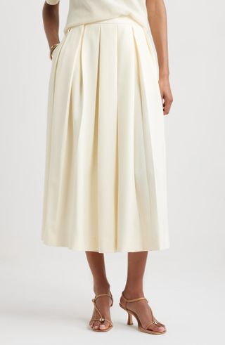 Pleated Midi Skirt