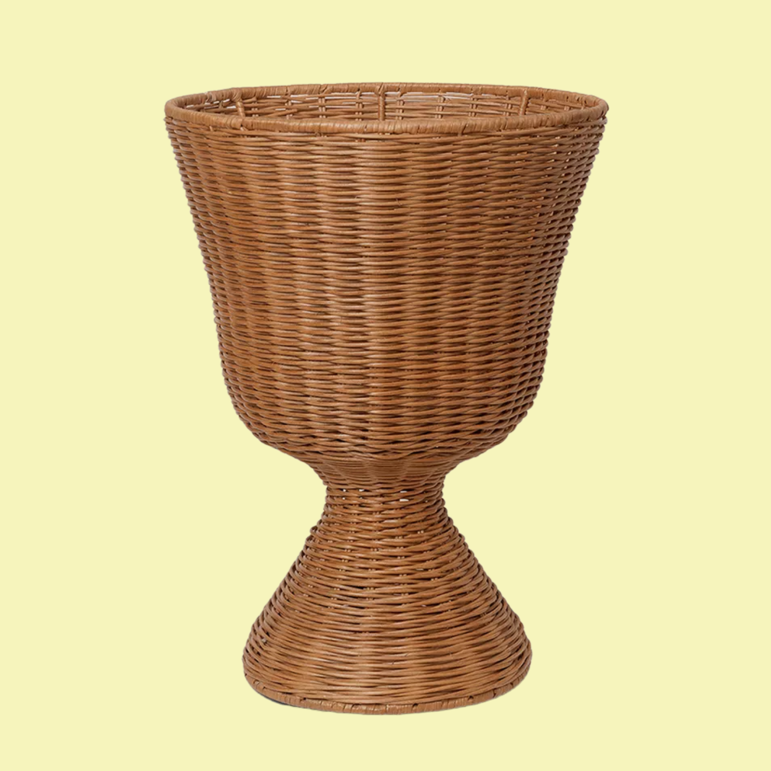 A woven plant stand