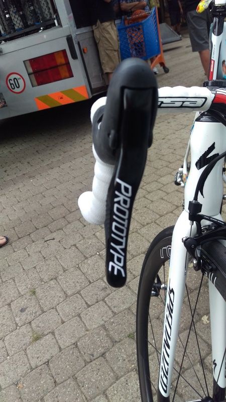 The levers make it clear this is a prototype.