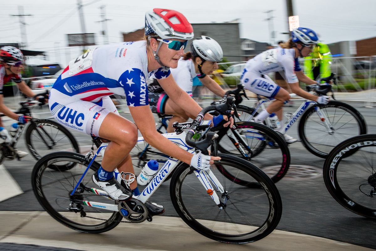 Lauren Tamayo (UnitedHealthcare) shows off her national champ stars and stripes.