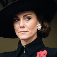 Catherine, Princess of Wales during the National Service of Remembrance at The Cenotaph on November 12, 2023 in London, England. Every year, members of the British Royal family join politicians, veterans and members of the public to remember those who have died in combat