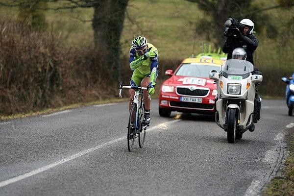 Bodnar had enough after a day of hard racing and didn't even try to stay with the Rabobank group .