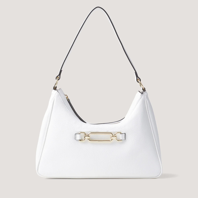white fiorelli shoulder bag with gold details