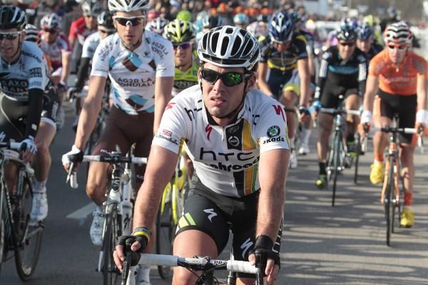 Mark Cavendish looking worried after a his continued dry spell in Italy.