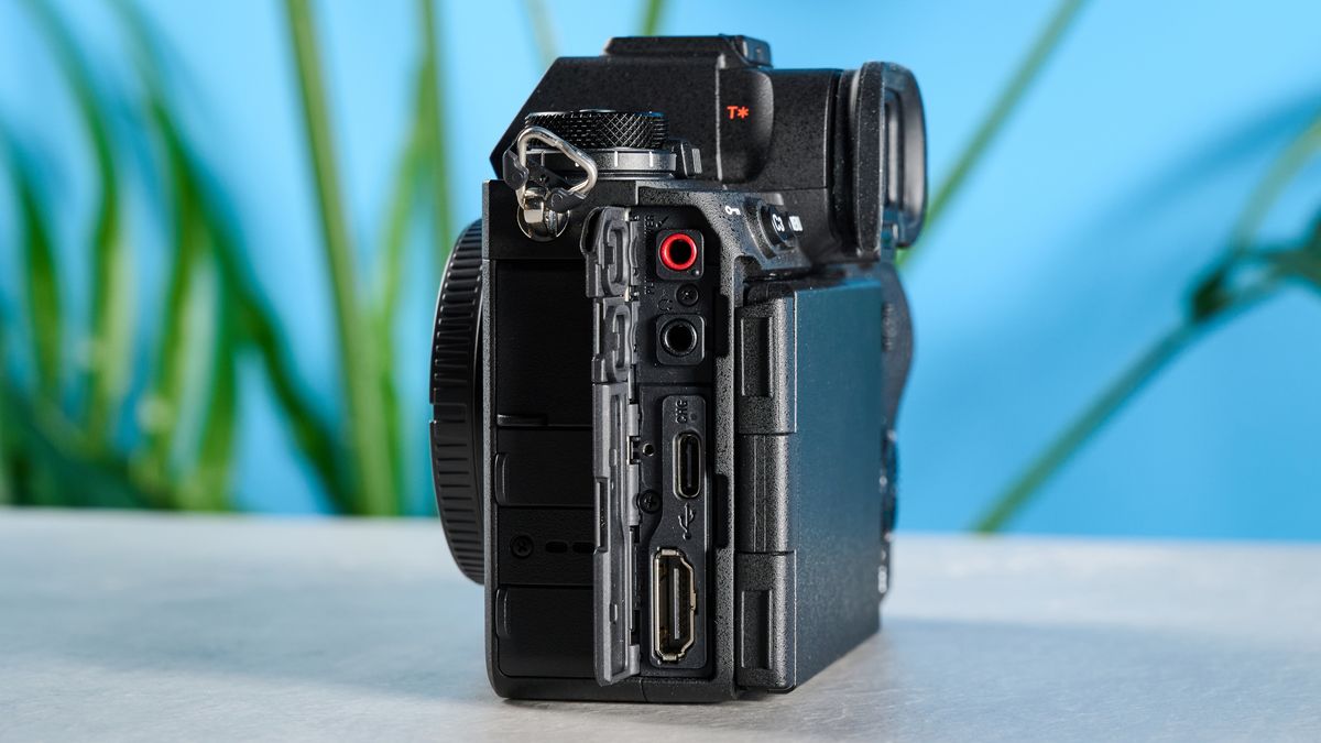A black Sony A1 II mirrorless camera for sports and wildlife photography