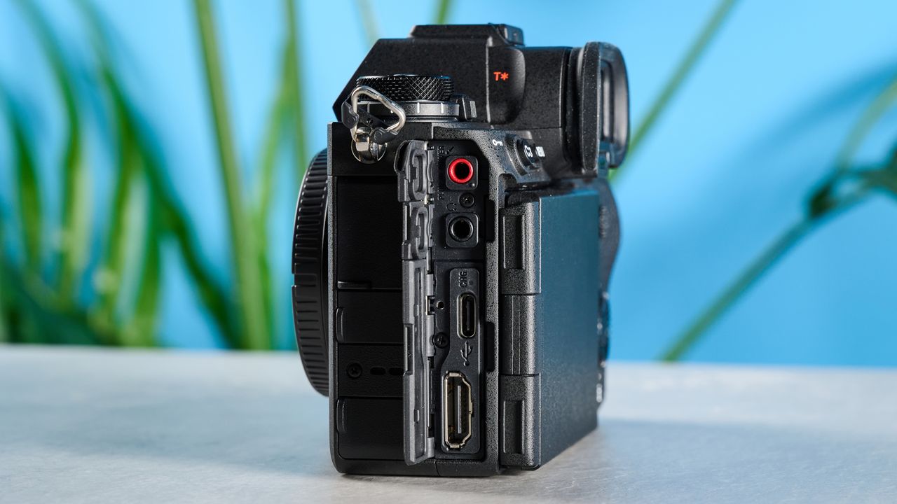 A black Sony A1 II mirrorless camera for sports and wildlife photography
