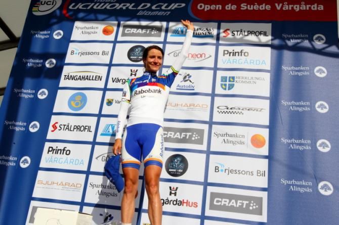 Marianne Vos (Rabo Women) during the podium ceremony