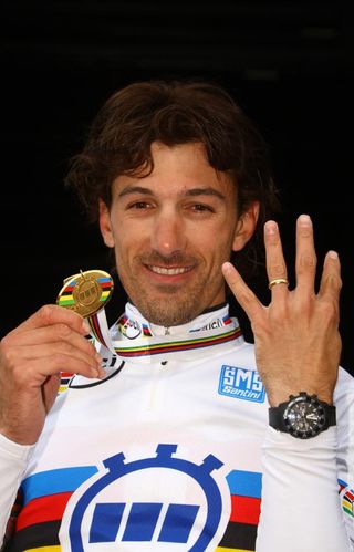 Awesome foursome: Cancellara seals his fourth world title