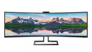 Product shot of Philips 499P9H, one of the best ultrawide monitors