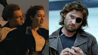 Leonardo DiCaprio and Kate Winslet in Titanic/Kurt Russell in Escape From New York