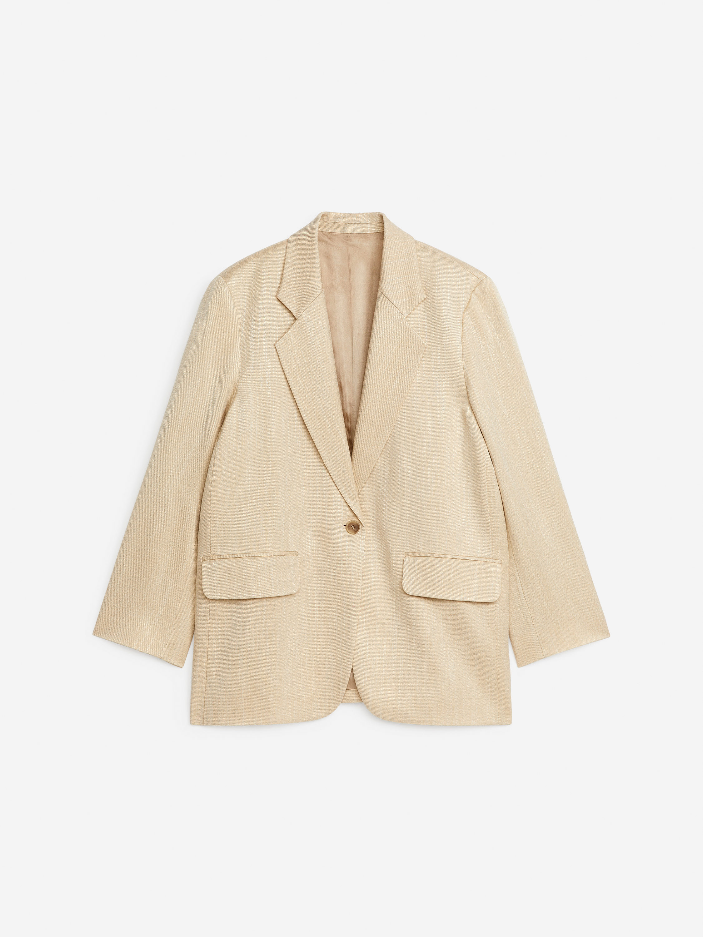 Oversized Single-Breasted Blazer 
 Mustard 
 Arket Gb