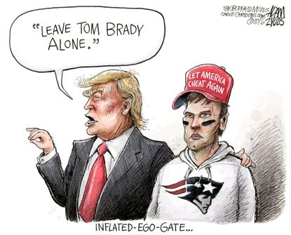 Political Cartoon U.S. Trump Brady