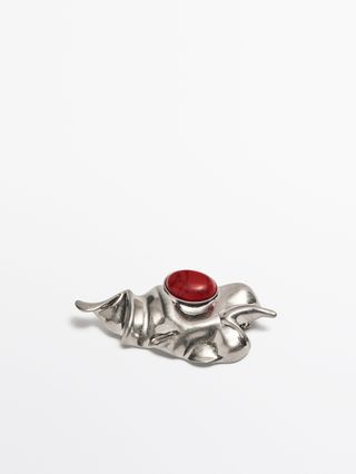 Massimo Dutti, Brooch With Stone Detail