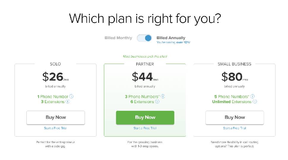 Grasshopper Pricing Plans