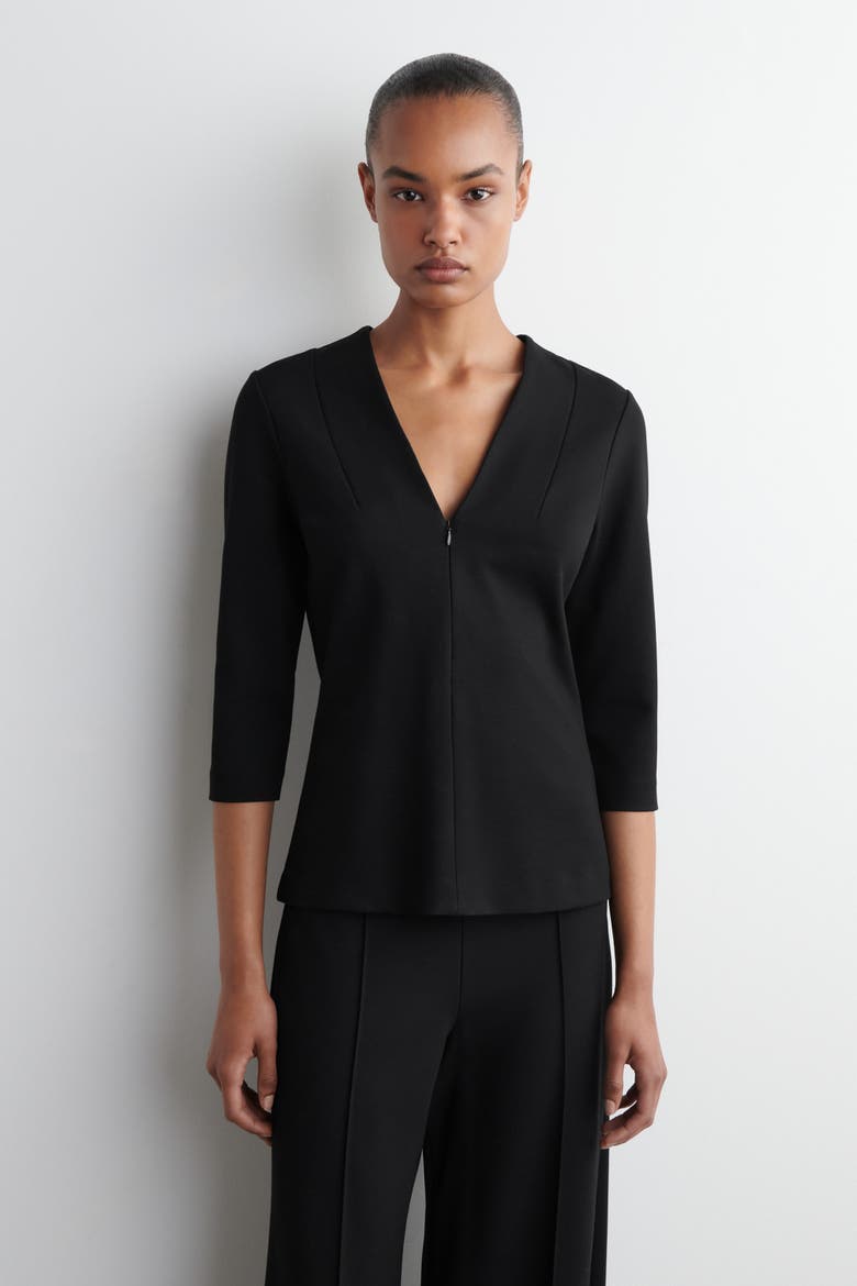 COS Jersey V-Neck Top