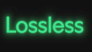 Spotify Lossless green text on a black background