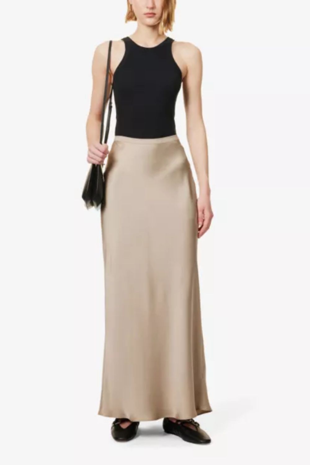 Anine Bing, Bar High-Waist Silk Maxi Skirt