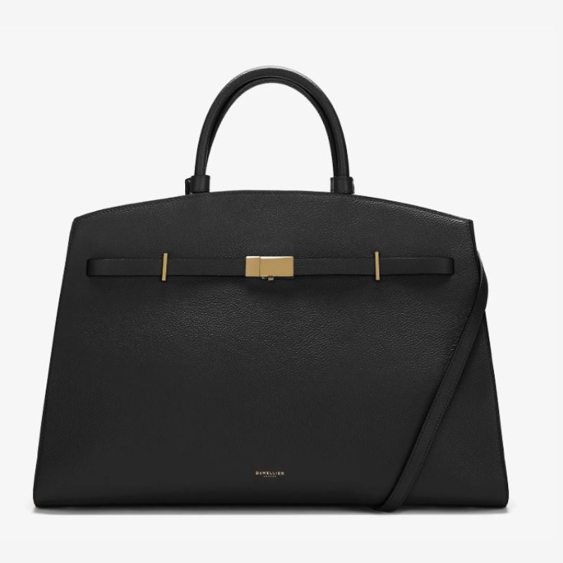 DeMellier The Hudson bag in Black Small Grain as seen on Kristen Bell