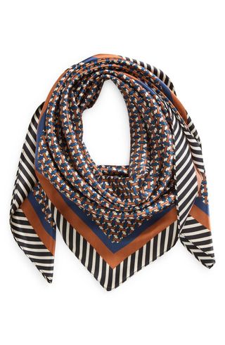 Print Square Silk Scarf