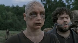 Samantha Morton as Whisperers leader Alpha in The Walking Dead