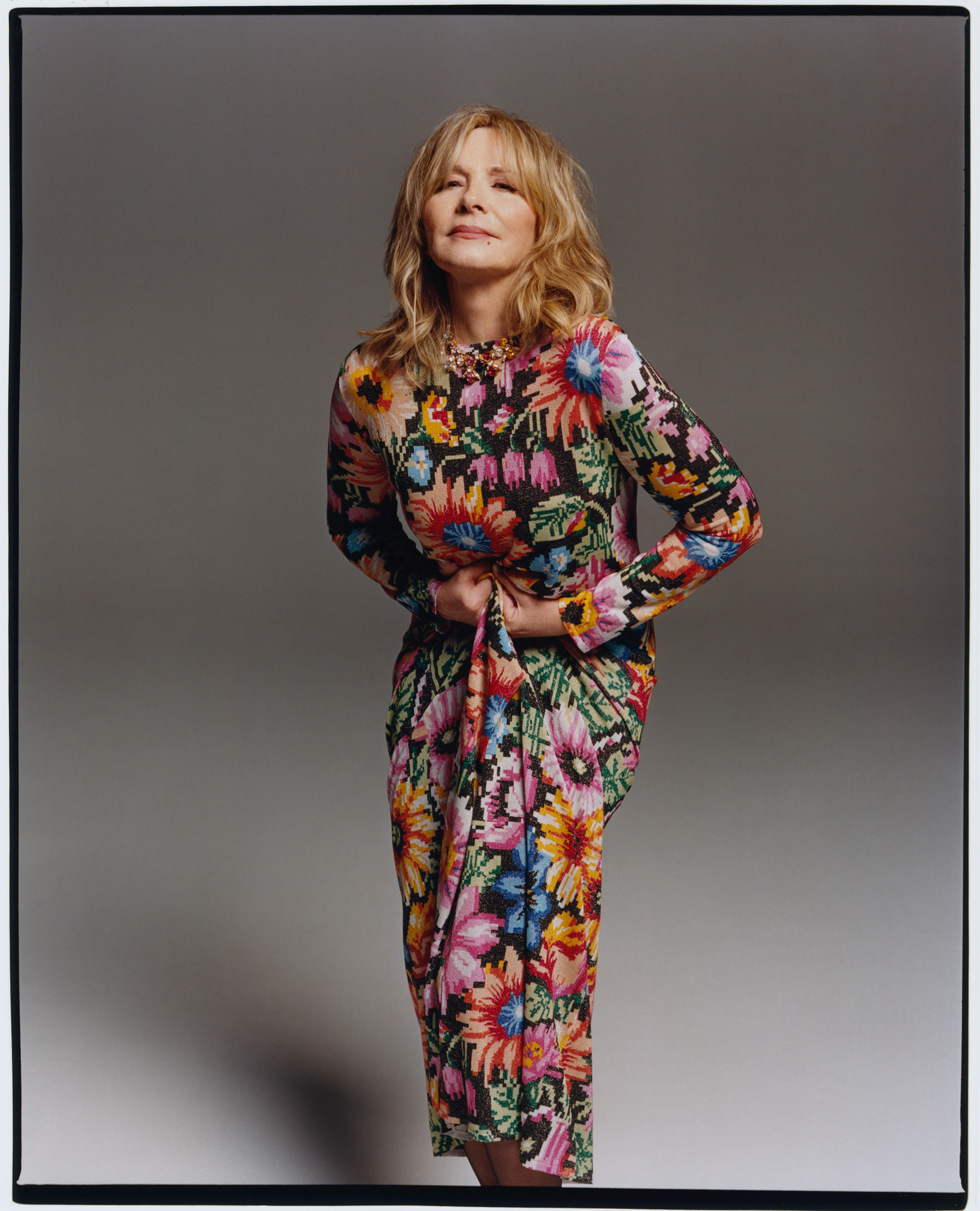 kim cattrall poses in clothes from the new Designers at Debenhams x Ashish collection