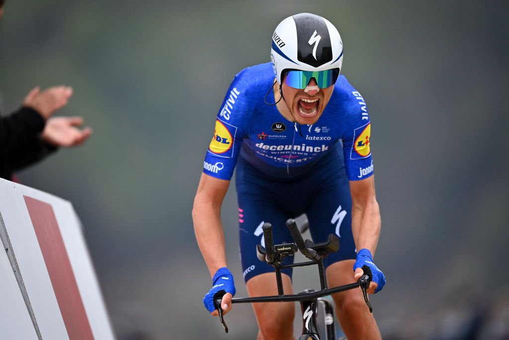 Italys Fausto Masnada competes in the final stage 161 km time trial Fribourg to Fribourg during the Tour de Romandie UCI World Tour 2021 cycling race on May 2 2021 in Fribourg Photo by Fabrice COFFRINI AFP Photo by FABRICE COFFRINIAFP via Getty Images