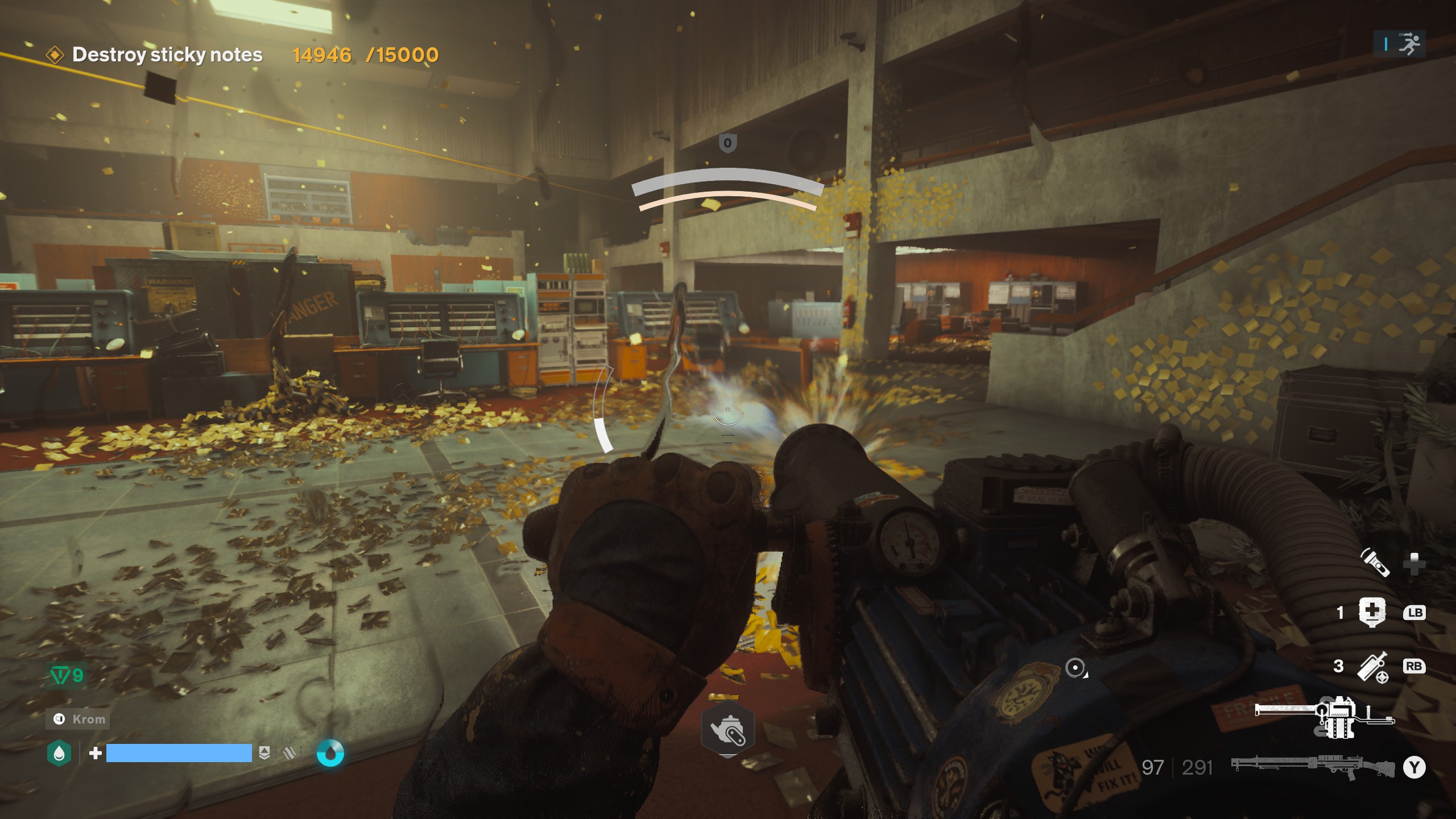 Firebreak sticky notes getting soaked