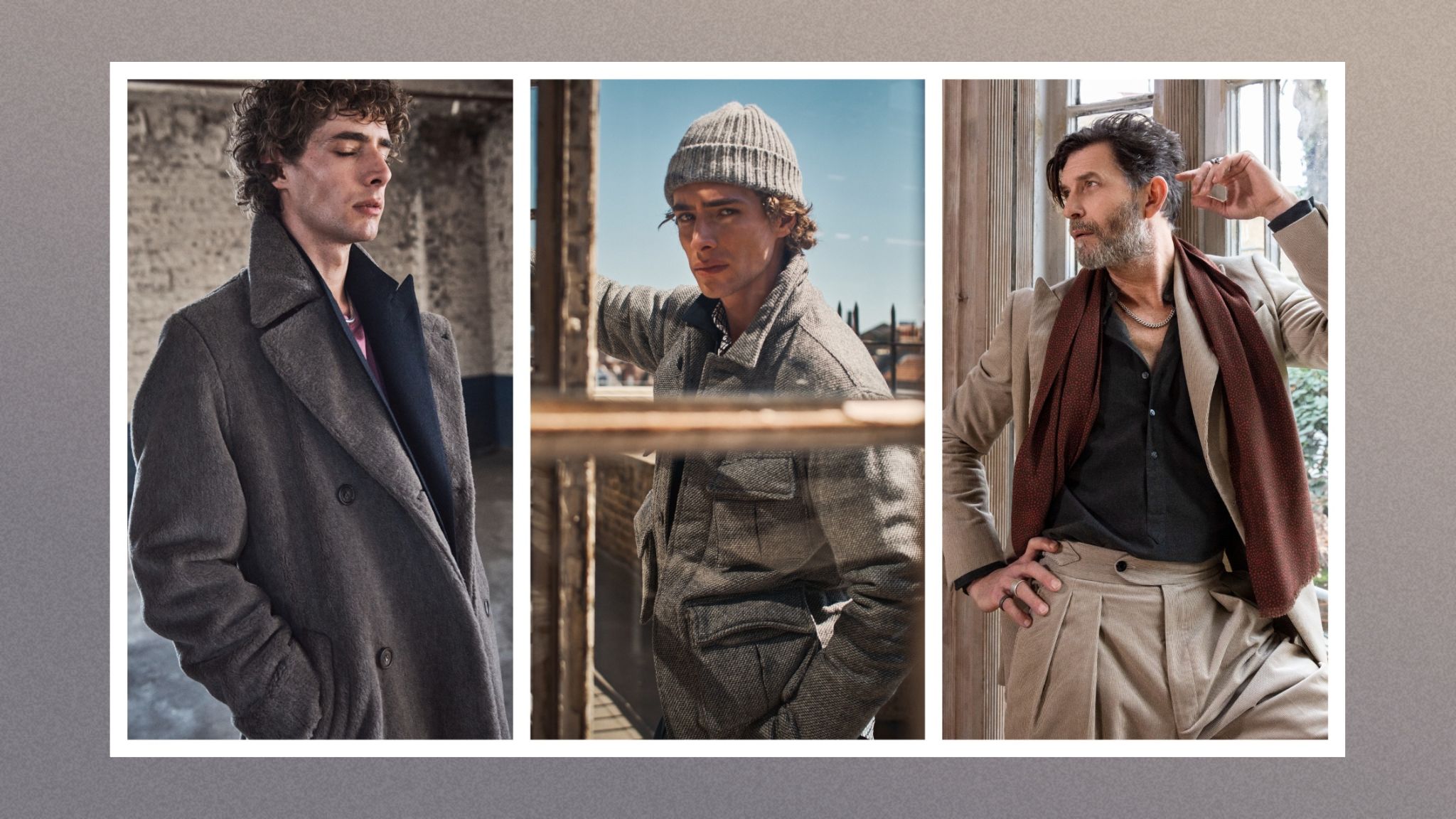 A selection of outfits from the Richard James Autumn Winter 25 collection