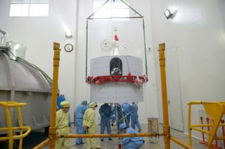 Fengyun-2H weather satellite undergoing testing.