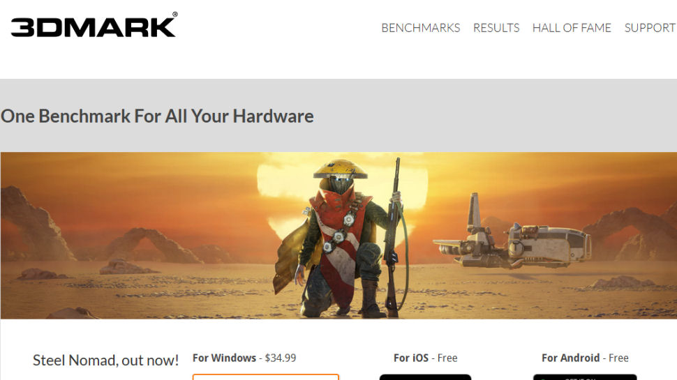 3DMark website screenshot (June 2025)