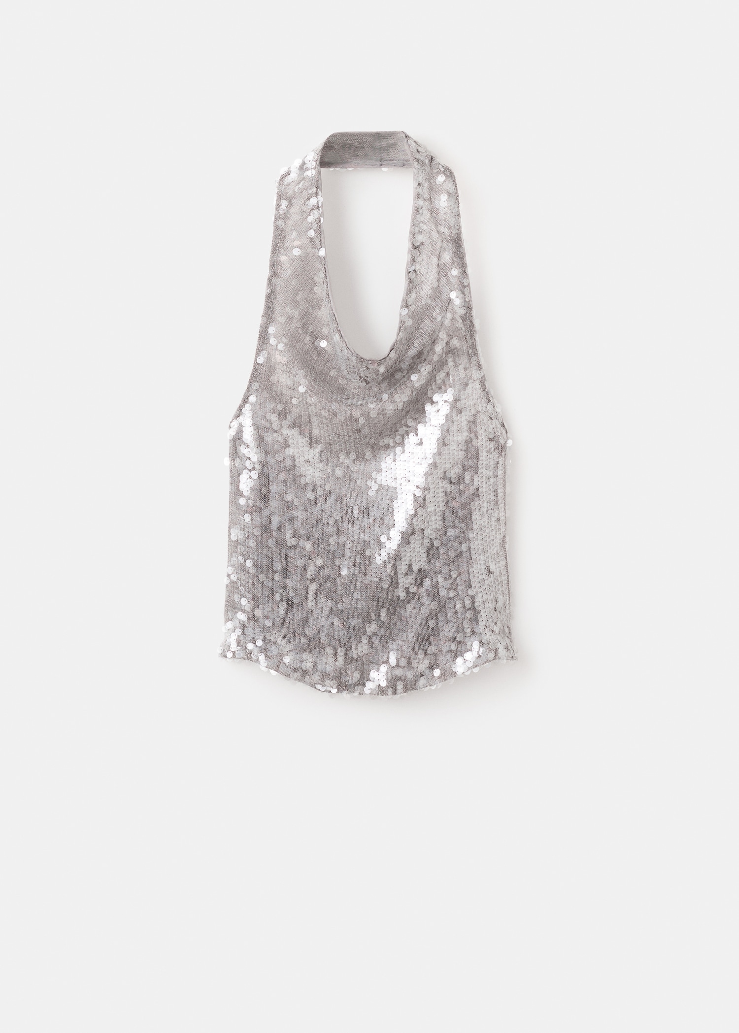 Sequin Top With Cowl Neckline - Women | Mango Usa