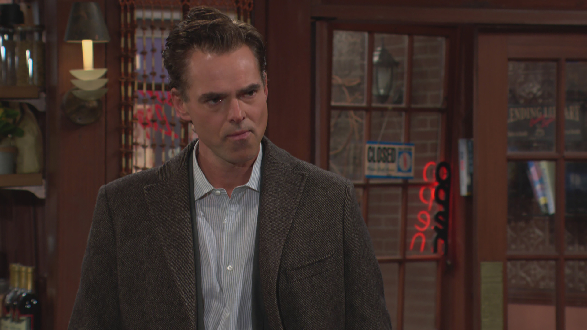 Jason Thompson as Billy at Crimson Lights in The Young and the Restless