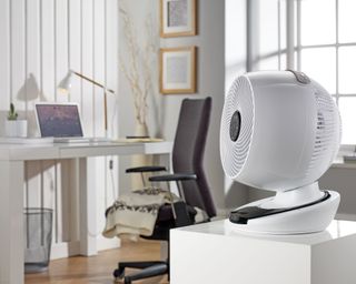 fan in a home office room