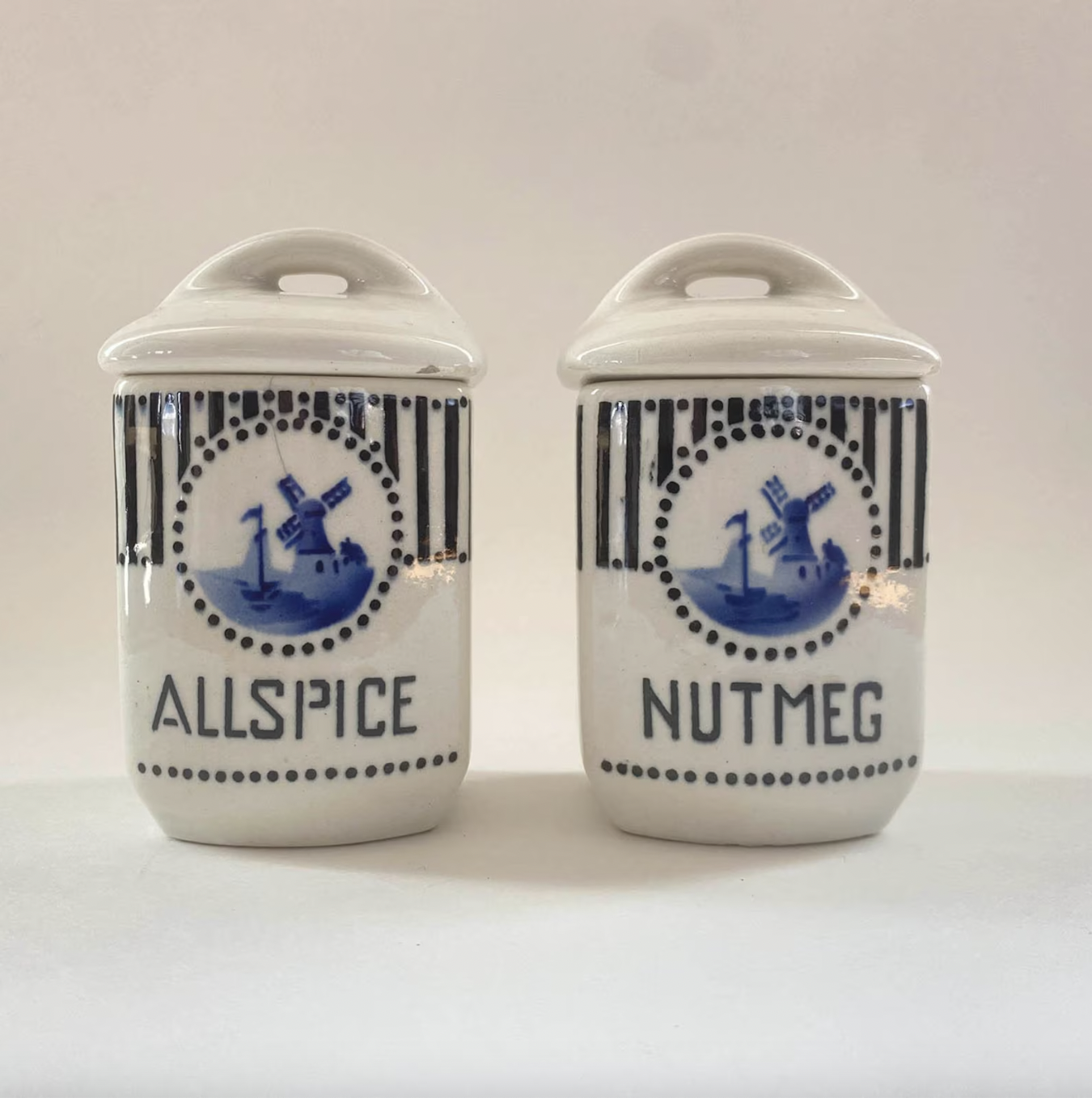 VirgosVintage, Vintage Czechosovakian Ceramic Spice Jars