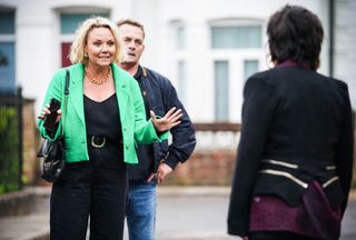 Janine Butcher searches for her daughter in EastEnders