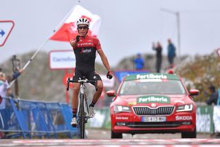 Alberto Contador conquers the Angliru during stage 20 at the Vuelta