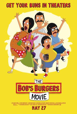 The Belcher family puts on a show on the poster for The Bob's Burgers Movie.
