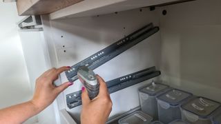 Broken kitchen drawer slide