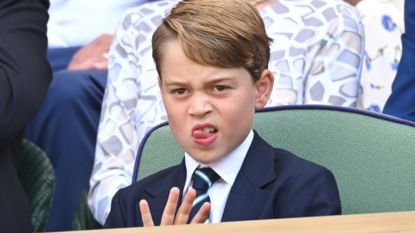 Prince George of Cambridge attends the Men's Singles Final at All England Lawn Tennis and Croquet Club on July 10, 2022 in London, England