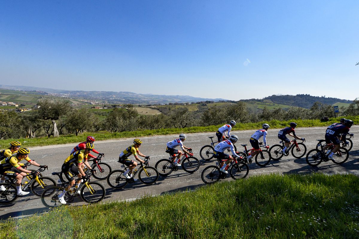 Settimana Internazionale Coppi e Bartali 2022 37th Edition 1st stage Riccione Riccione 1646 km 22032022 Scenery Peloton photo Tommaso PelagalliSprintCyclingAgency2022