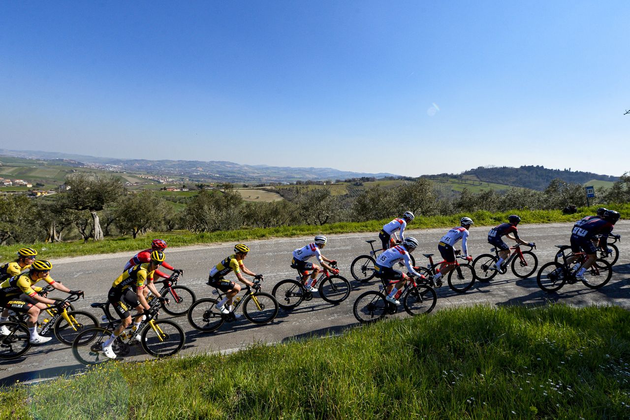 Settimana Internazionale Coppi e Bartali 2022 37th Edition 1st stage Riccione Riccione 1646 km 22032022 Scenery Peloton photo Tommaso PelagalliSprintCyclingAgency2022
