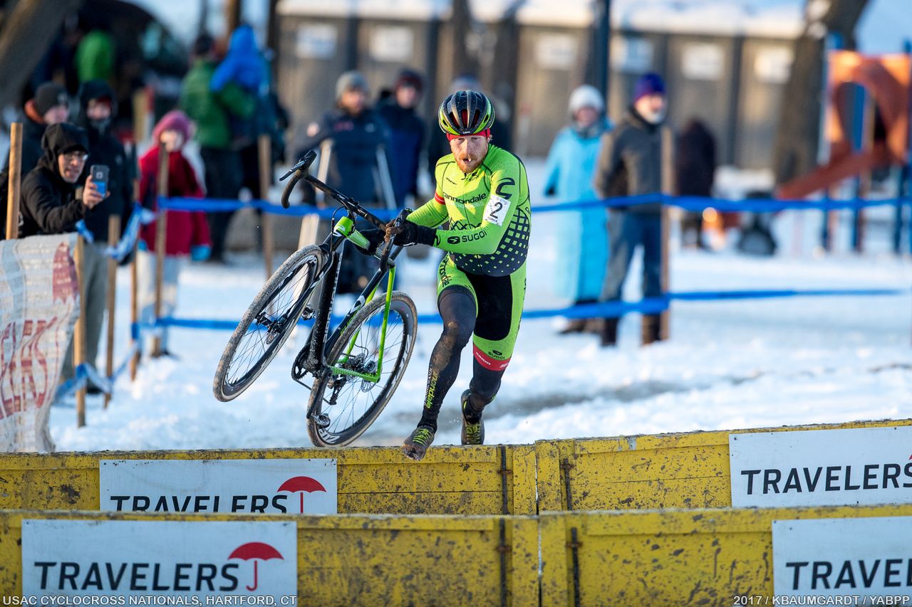 Hyde takes the barriers with machine-like efficiency.
