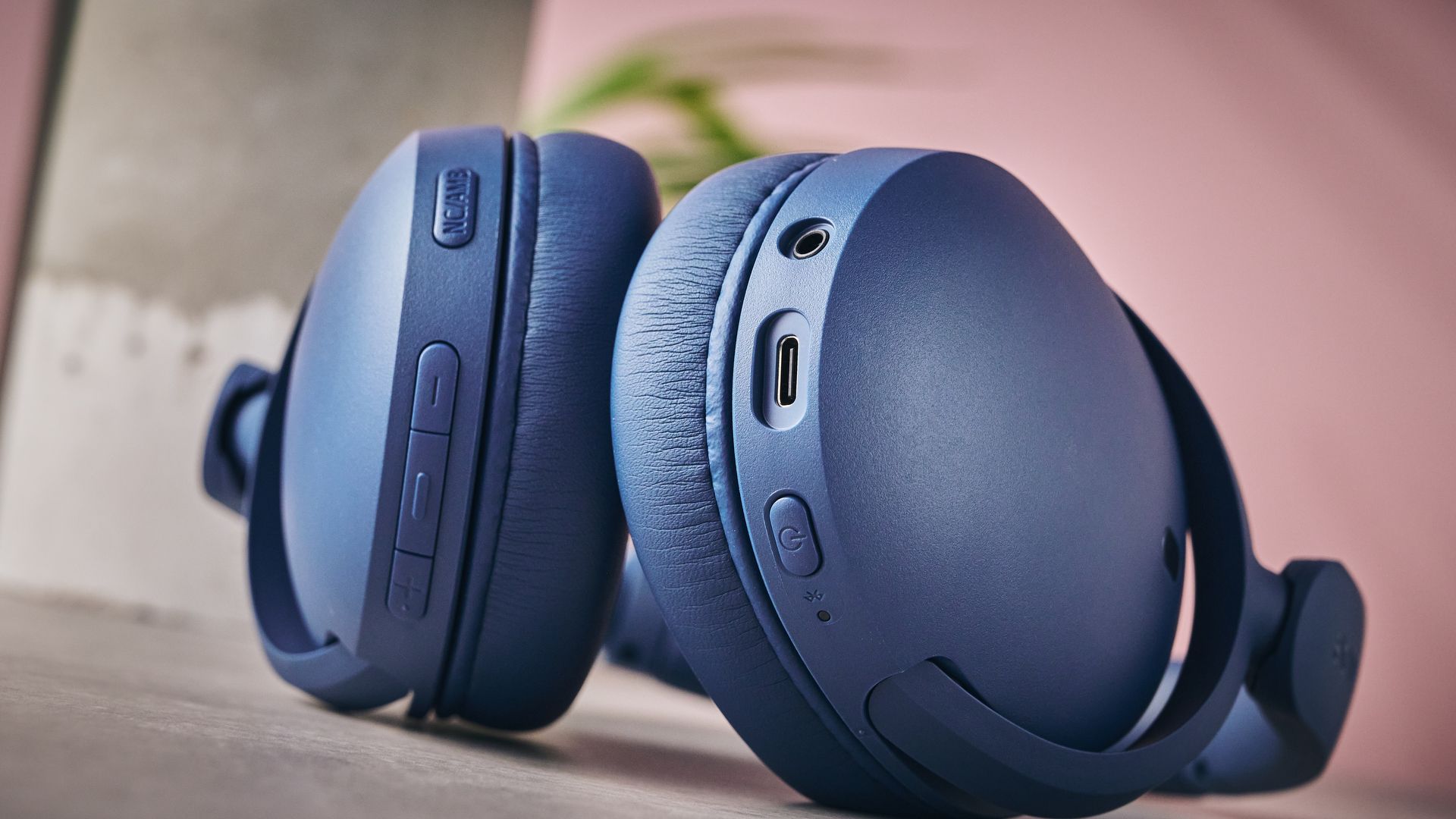 Buttons and USB-C port on the Sony WH-CH730N